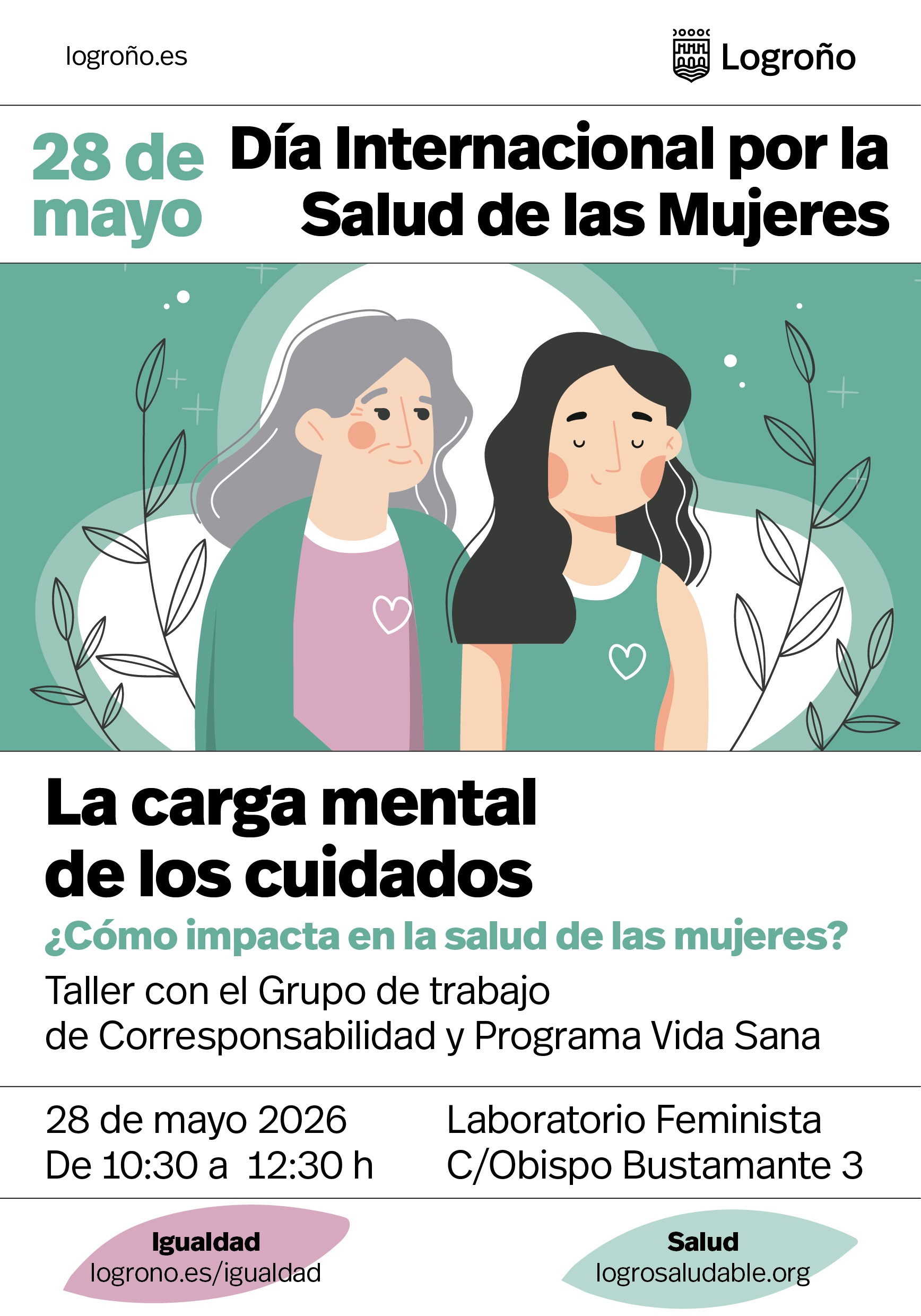 Cartel actividad Día de la salud internacional de las mujeres