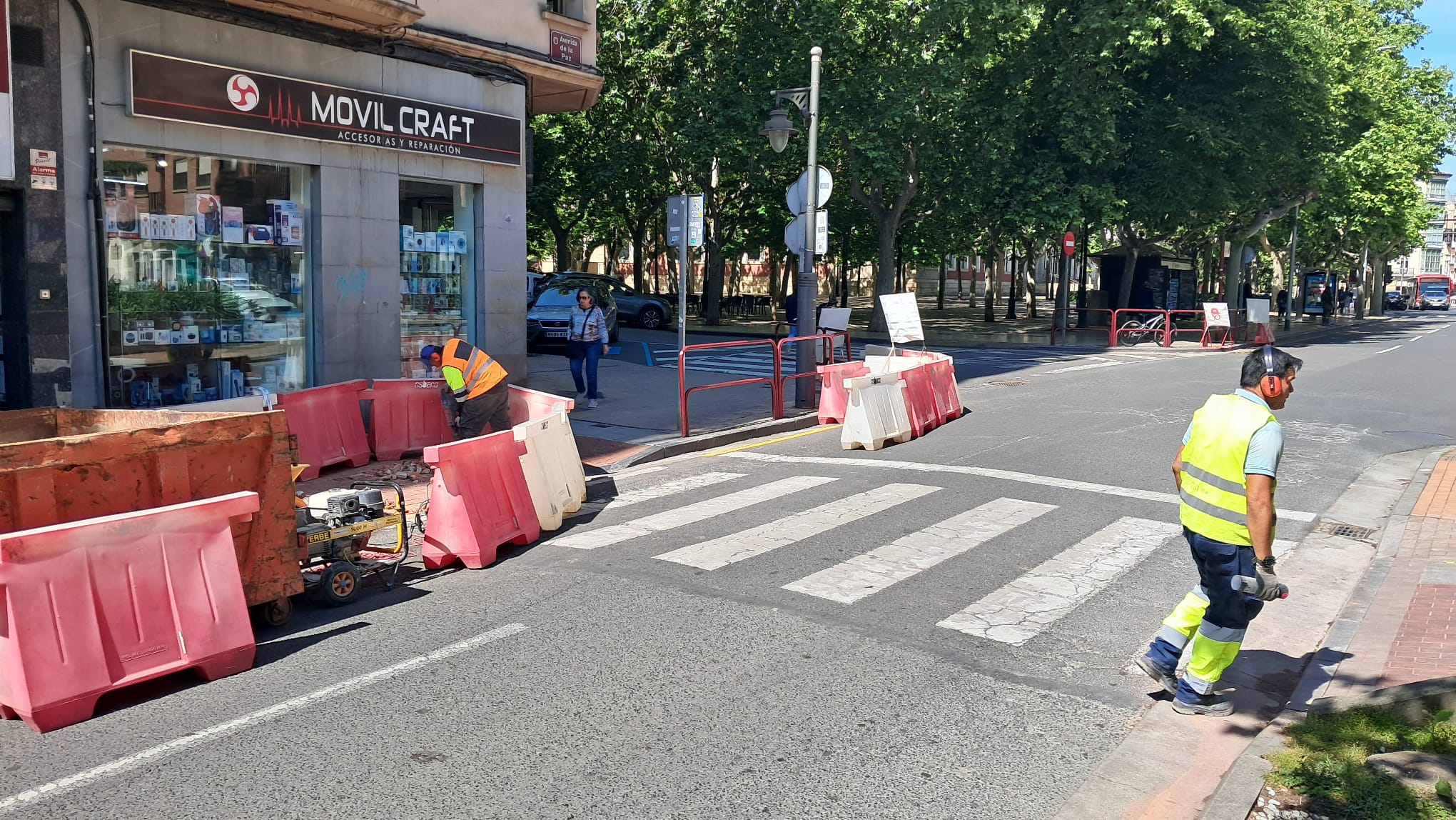 Obras en el paso de peatones