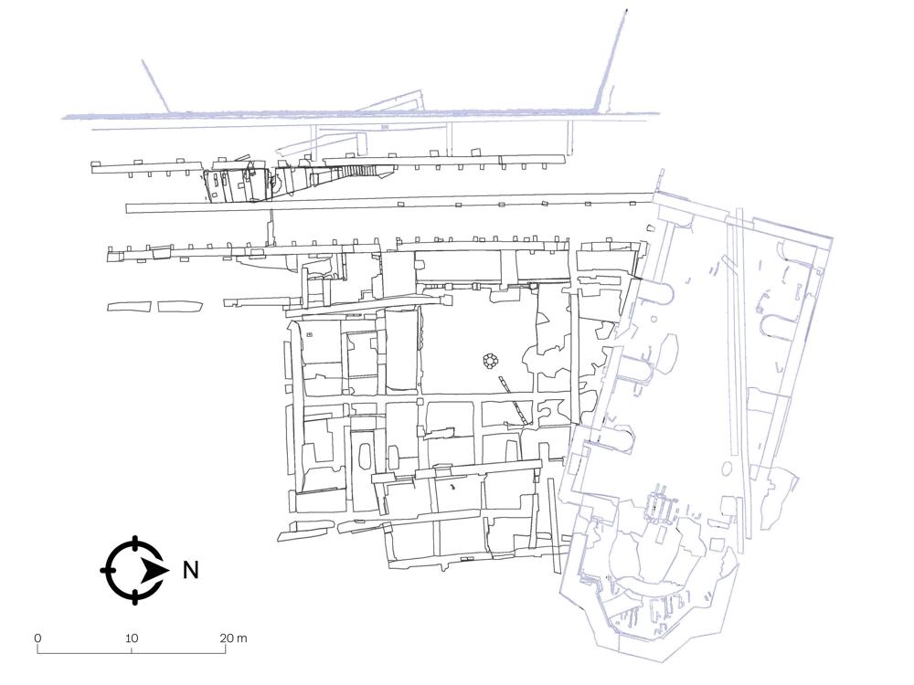 Plano general de las estructuras de la excavación