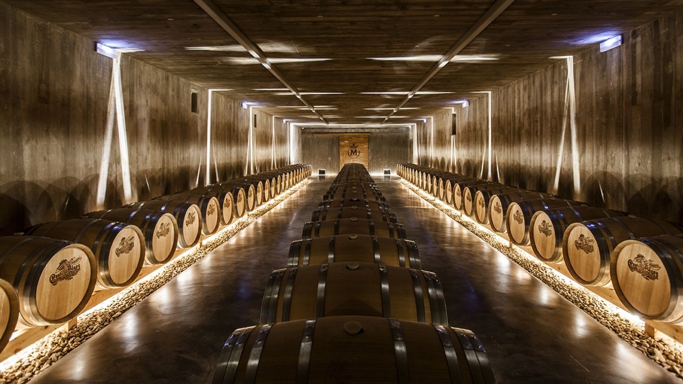 Interior de Bodegas Marqués de Murrieta