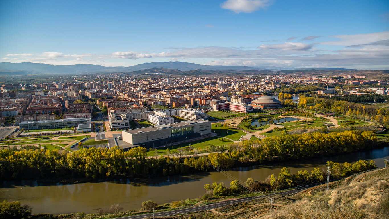 Plano desde el Monte Cantabria de Logroño