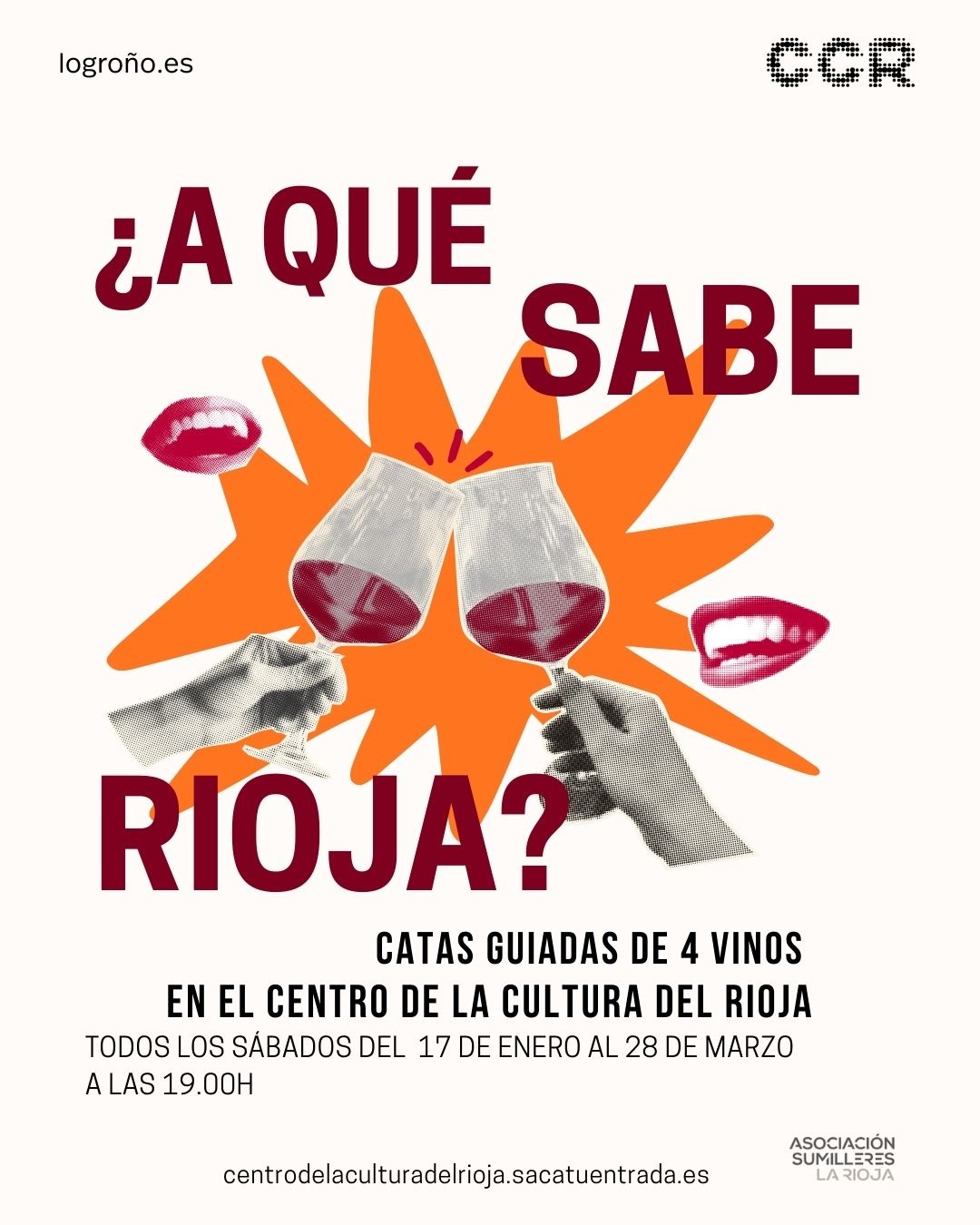 Cartel anunciador Catas a qué sabe Rioja
