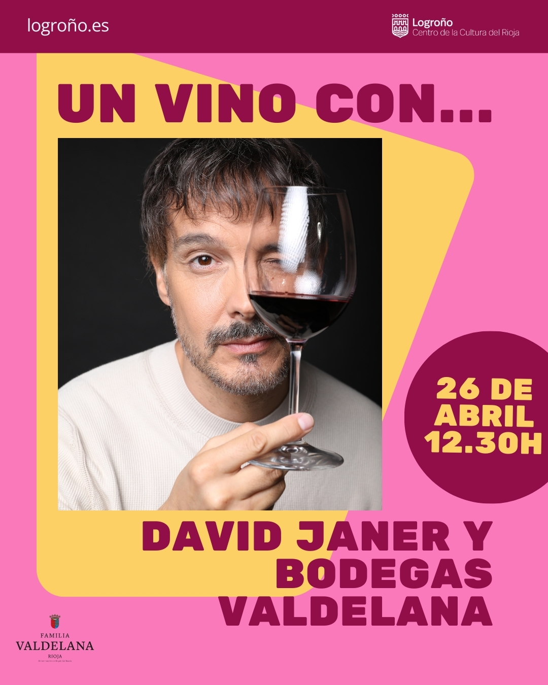 Cartel de Un vino con David Janer