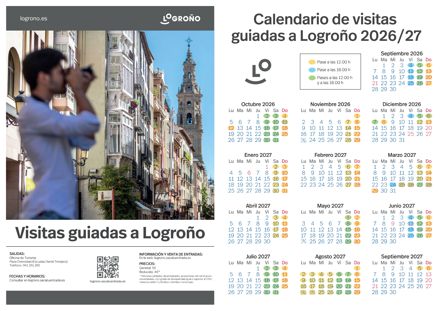Flyer Visitas Guiadas a Logroño 2026-2027