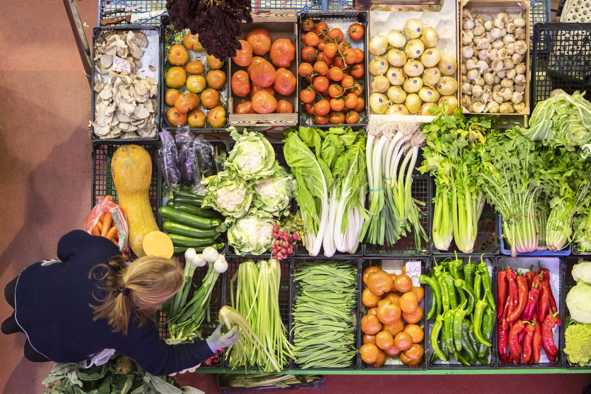 Verduras en el Mercado de abastos